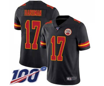 Nike Chiefs #17 Mecole Hardman Black Men's Stitched NFL Limited Rush 100th Season Jersey