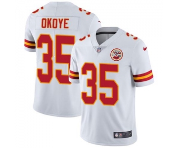 Nike Chiefs #35 Christian Okoye White Men's Stitched NFL Vapor Untouchable Limited Jersey