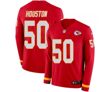 Nike Chiefs 50 Justin Houston Red Team Color Men's Stitched NFL Limited Therma Long Sleeve Jersey