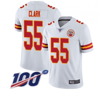 Nike Chiefs #55 Frank Clark White Men's Stitched NFL 100th Season Vapor Limited Jersey
