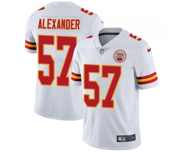 Nike Chiefs #57 D.J. Alexander White Men's Stitched NFL Vapor Untouchable Limited Jersey