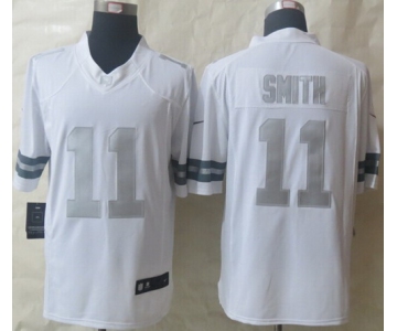 Nike Kansas City Chiefs #11 Alex Smith Platinum White Limited Jersey