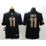 Nike Kansas City Chiefs #11 Alex Smith Salute to Service Black Limited Jersey
