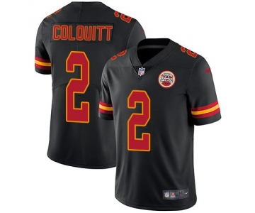Nike Kansas City Chiefs #2 Dustin Colquitt Black Men's Stitched NFL Limited Rush Jersey