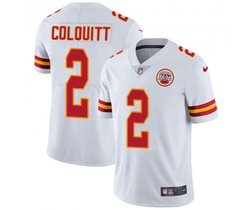 Nike Kansas City Chiefs #2 Dustin Colquitt White Men's Stitched NFL Vapor Untouchable Limited Jersey