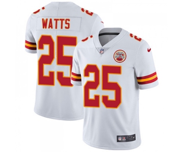 Nike Kansas City Chiefs #25 Armani Watts White Men's Stitched NFL Vapor Untouchable Limited Jersey