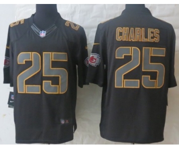 Nike Kansas City Chiefs #25 Jamaal Charles Black Impact Limited Jersey