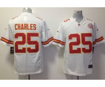 Nike Kansas City Chiefs #25 Jamaal Charles White Limited Jersey