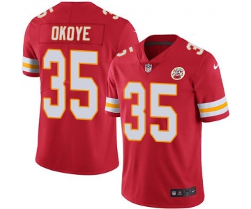 Nike Kansas City Chiefs #35 Christian Okoye Red Team Color Men's Stitched NFL Vapor Untouchable Limited Jersey