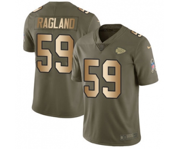 Nike Kansas City Chiefs #59 Reggie Ragland Olive Gold Men's Stitched NFL Limited 2017 Salute To Service Jersey