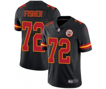 Nike Kansas City Chiefs #72 Eric Fisher Black Men's Stitched NFL Limited Rush Jersey