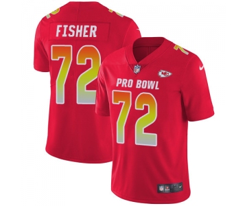 Nike Kansas City Chiefs #72 Eric Fisher Red Men's Stitched NFL Limited AFC 2019 Pro Bowl Jersey