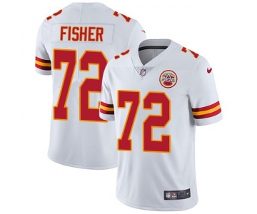 Nike Kansas City Chiefs #72 Eric Fisher White Men's Stitched NFL Vapor Untouchable Limited Jersey