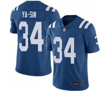 Colts #34 Rock Ya-Sin Royal Blue Team Color Men's Stitched Football Vapor Untouchable Limited Jersey