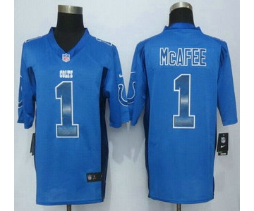 Indianapolis Colts #1 Pat McAfee Royal Blue Strobe 2015 NFL Nike Fashion Jersey