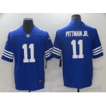 Men Indianapolis Colts 11 Pittman jr Blue Nike Vapor Untouchable Limited 2021 NFL Jersey