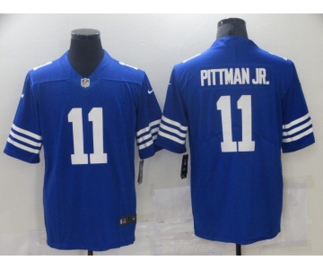 Men Indianapolis Colts 11 Pittman jr Blue Nike Vapor Untouchable Limited 2021 NFL Jersey