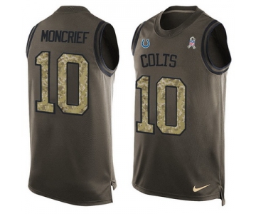 Men's Indianapolis Colts #10 Donte Moncrief Green Salute to Service Hot Pressing Player Name & Number Nike NFL Tank Top Jersey