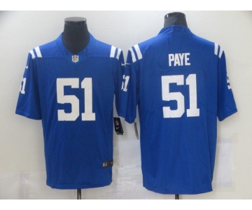 Men's Indianapolis Colts #51 Kwity Paye Royal Blue 2021 Vapor Untouchable Stitched NFL Nike Limited Jersey