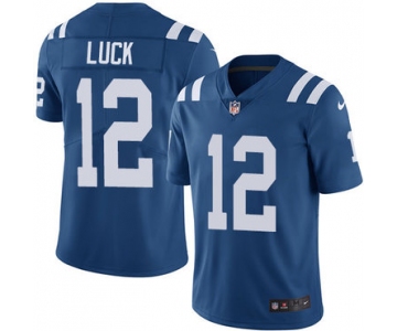 Nike Colts #12 Andrew Luck Royal Blue Team Color Men's Stitched NFL Vapor Untouchable Limited Jersey