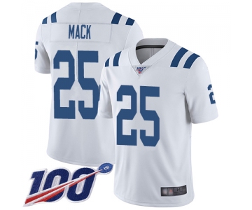 Nike Colts #25 Marlon Mack White Men's Stitched NFL 100th Season Vapor Limited Jersey