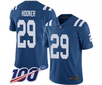 Nike Colts #29 Malik Hooker Royal Blue Team Color Men's Stitched NFL 100th Season Vapor Limited Jersey