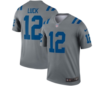 Nike Indianapolis Colts 12 Andrew Luck Gray Inverted Legend Jersey