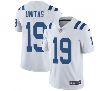 Nike Indianapolis Colts #19 Johnny Unitas White Men's Stitched NFL Vapor Untouchable Limited Jersey