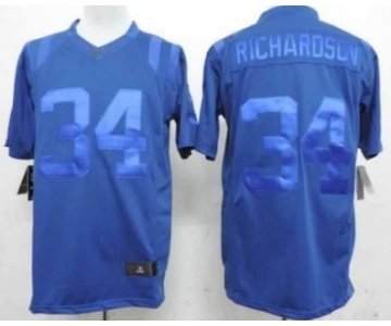 Nike Indianapolis Colts #34 Trent Richardson Drenched Limited Blue Jersey