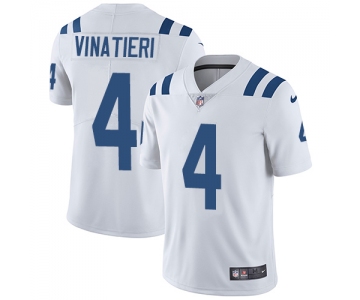 Nike Indianapolis Colts #4 Adam Vinatieri White Men's Stitched NFL Vapor Untouchable Limited Jersey