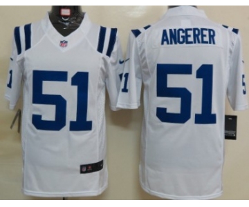 Nike Indianapolis Colts #51 Pat Angerer White Limited Jersey
