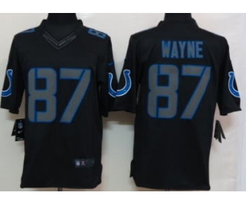 Nike Indianapolis Colts #87 Reggie Wayne Black Impact Limited Jersey