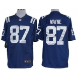 Nike Indianapolis Colts #87 Reggie Wayne Blue Limited Jersey