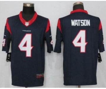 Men's 2017 NFL Draft Houston Texans #4 Deshaun Watson Navy Blue Alternate Stitched NFL Nike Limited Jersey