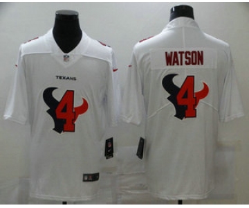 Men's Houston Texans #4 Deshaun Watson White 2020 Shadow Logo Vapor Untouchable Stitched NFL Nike Limited Jersey