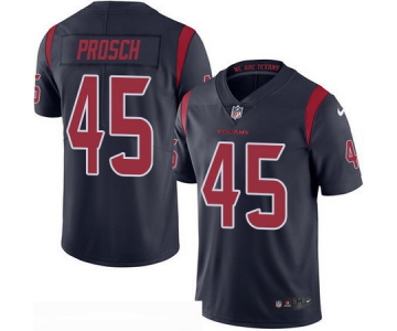 Men's Houston Texans #45 Jay Prosch Navy Blue 2016 Color Rush Stitched NFL Nike Limited Jersey