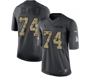 Men's Houston Texans #74 Chris Clark Black Anthracite 2016 Salute To Service Stitched NFL Nike Limited Jersey