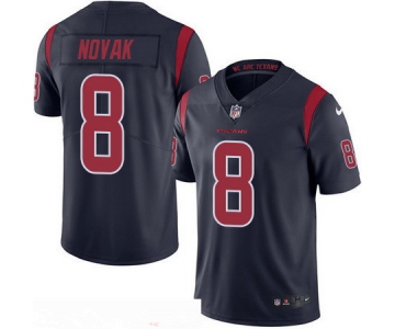 Men's Houston Texans #8 Nick Novak Navy Blue 2016 Color Rush Stitched NFL Nike Limited Jersey