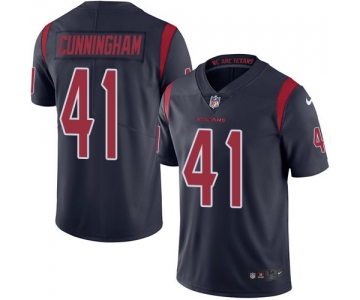 Nike Houston Texans #41 Zach Cunningham Navy Blue Men's Stitched NFL Limited Rush Jersey