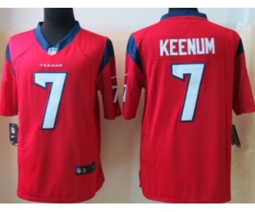 Nike Houston Texans #7 Case Keenum Red Limited Jersey