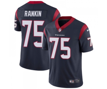 Nike Houston Texans #75 Martinas Rankin Navy Blue Team Color Men's Stitched NFL Vapor Untouchable Limited Jersey