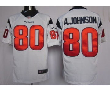Nike Houston Texans #80 Andre Johnson White Limited Jersey