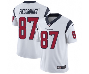 Nike Houston Texans #87 C.J. Fiedorowicz White Men's Stitched NFL Vapor Untouchable Limited Jersey