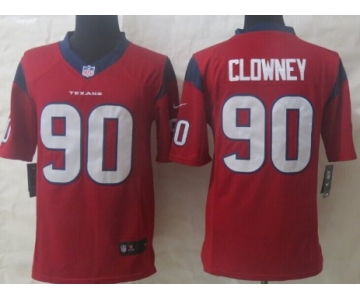 Nike Houston Texans #90 Jadeveon Clowney Red Limited Jersey