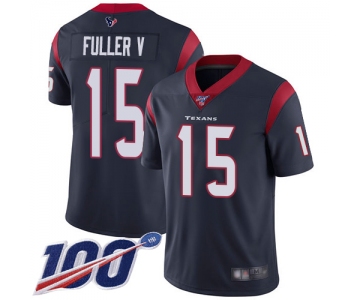 Nike Texans #15 Will Fuller V Navy Blue Team Color Men's Stitched NFL 100th Season Vapor Limited Jersey