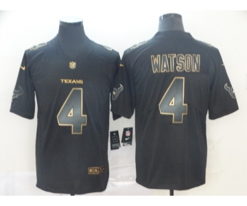 Nike Texans 4 Deshaun Watson Black Gold Vapor Untouchable Limited Jersey