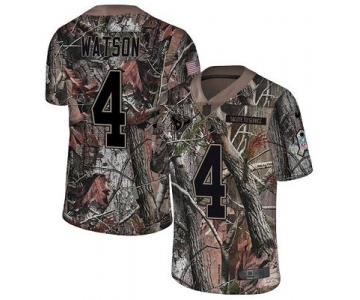 Nike Texans #4 Deshaun Watson Camo Men's Stitched NFL Limited Rush Realtree Jersey