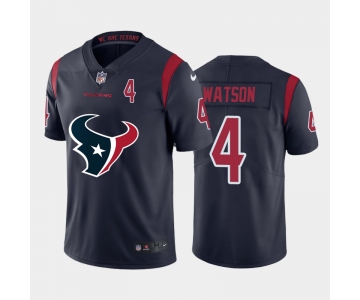 Nike Texans #4 Deshaun Watson Navy Team Big Logo Number Color Rush Limited Jersey