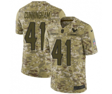 Nike Texans #41 Zach Cunningham Camo Men's Stitched NFL Limited 2018 Salute To Service Jersey