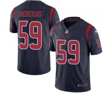 Nike Texans #59 Whitney Mercilus Navy Blue Men's Stitched NFL Limited Rush Jersey